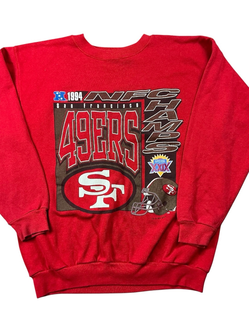 Vintage San Francisco 49ers NFC Champs Super Bowl XXIX NFL 1994 crewneck